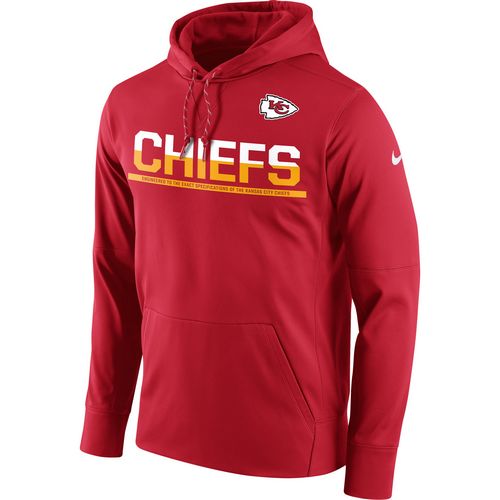 Men's Kansas City Chiefs Nike Red Sideline Circuit Pullover Performance Hoodie